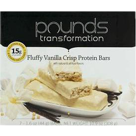 Pounds Fluffy Vanilla Crisp Very Low Carb Protein Bars - 7/box - Pounds Transformation