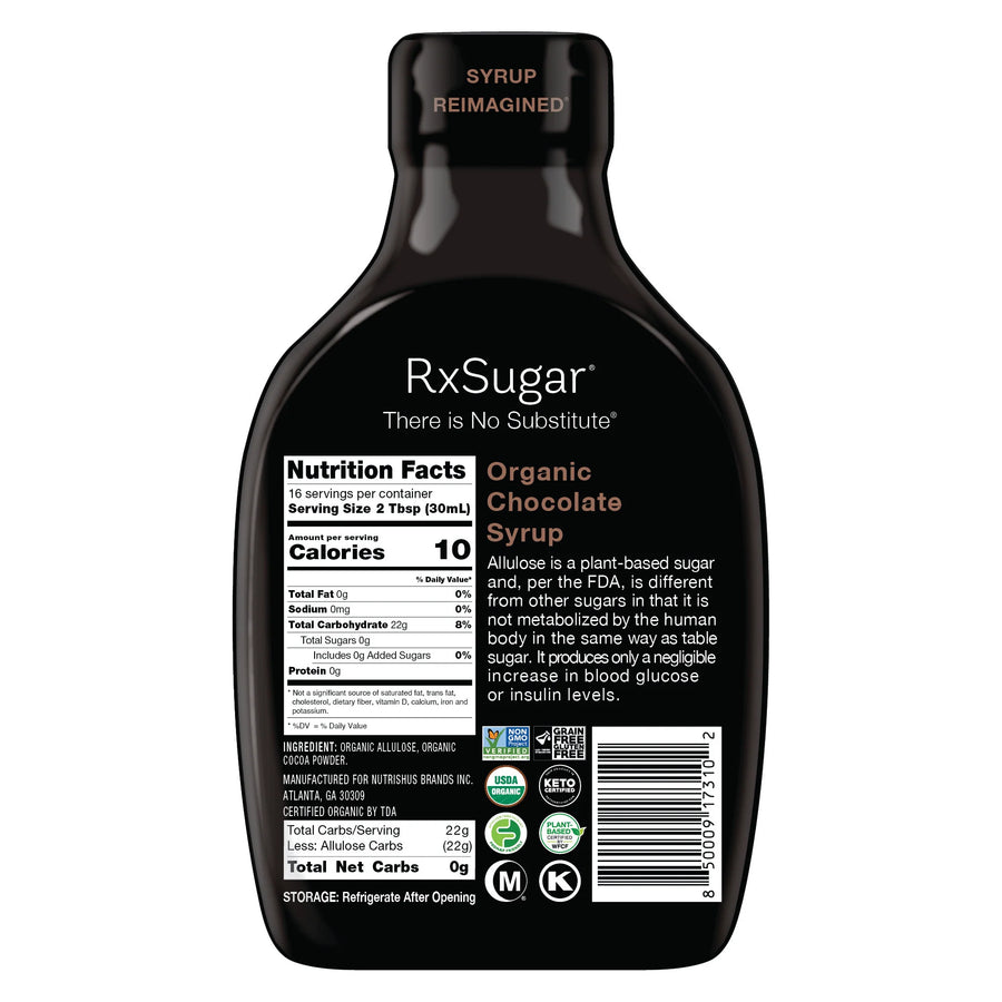 RxSugar Organic Chocolate Syrup