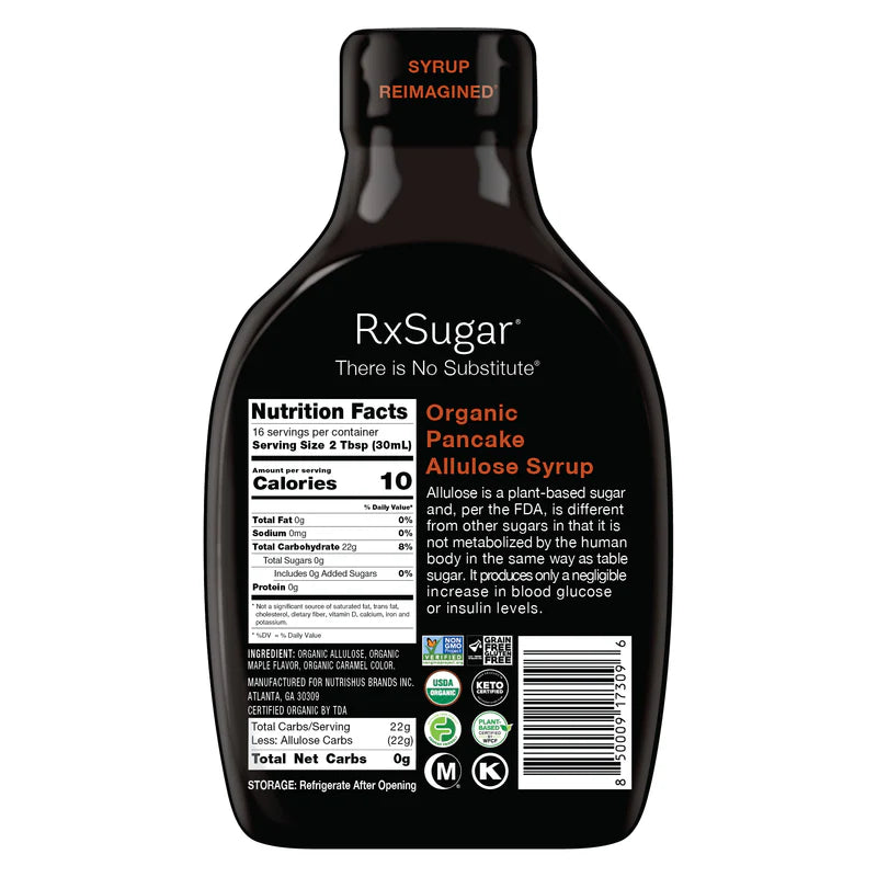 RxSugar Organic Pancake Syrup