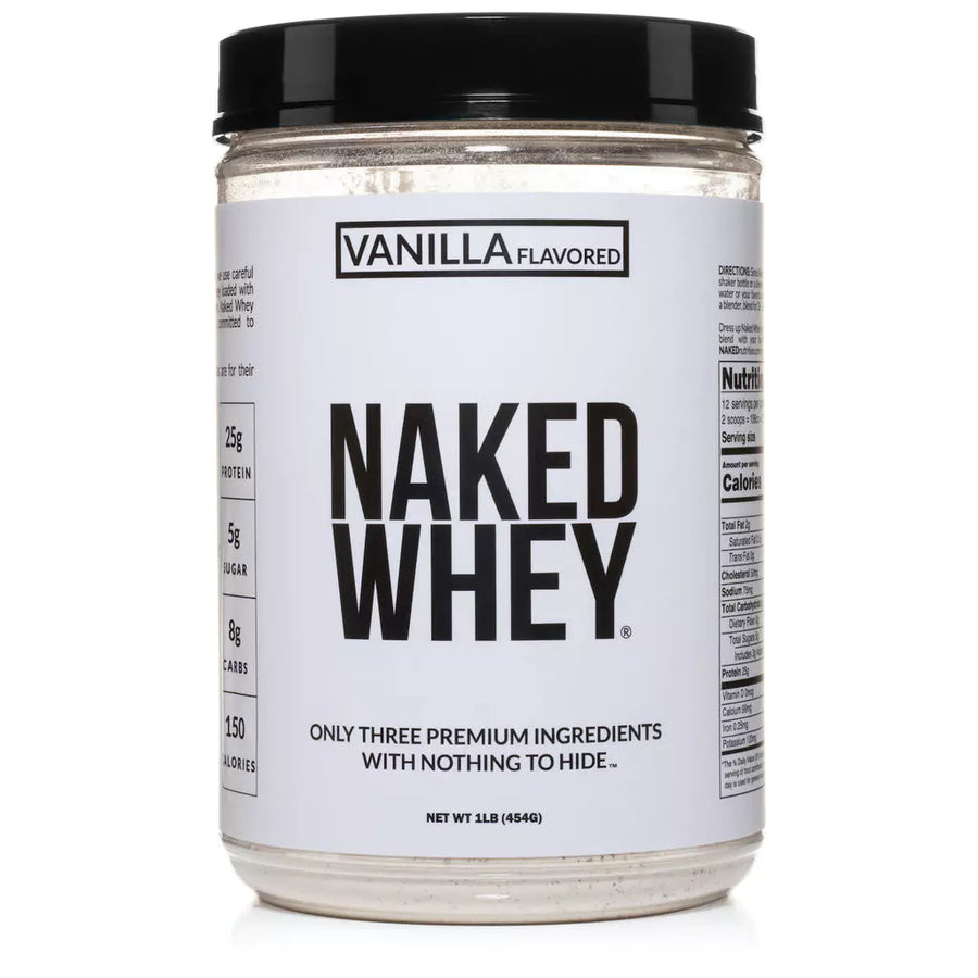 Vanilla Whey Protein Powder (1 LB) - Naked Nutrition