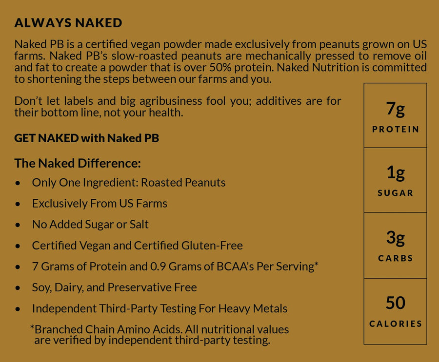 Powdered Peanut Butter (2 LB) - Naked Nutrition