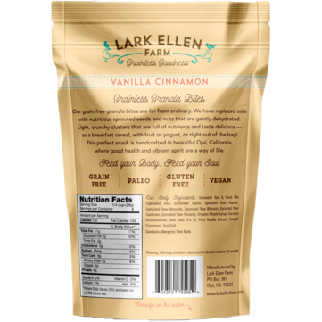 Lark Ellen Farm Organic Grain Free Granola Bites Gluten Free Vanilla Cinnamon -- 8 oz - Pounds Transformation
