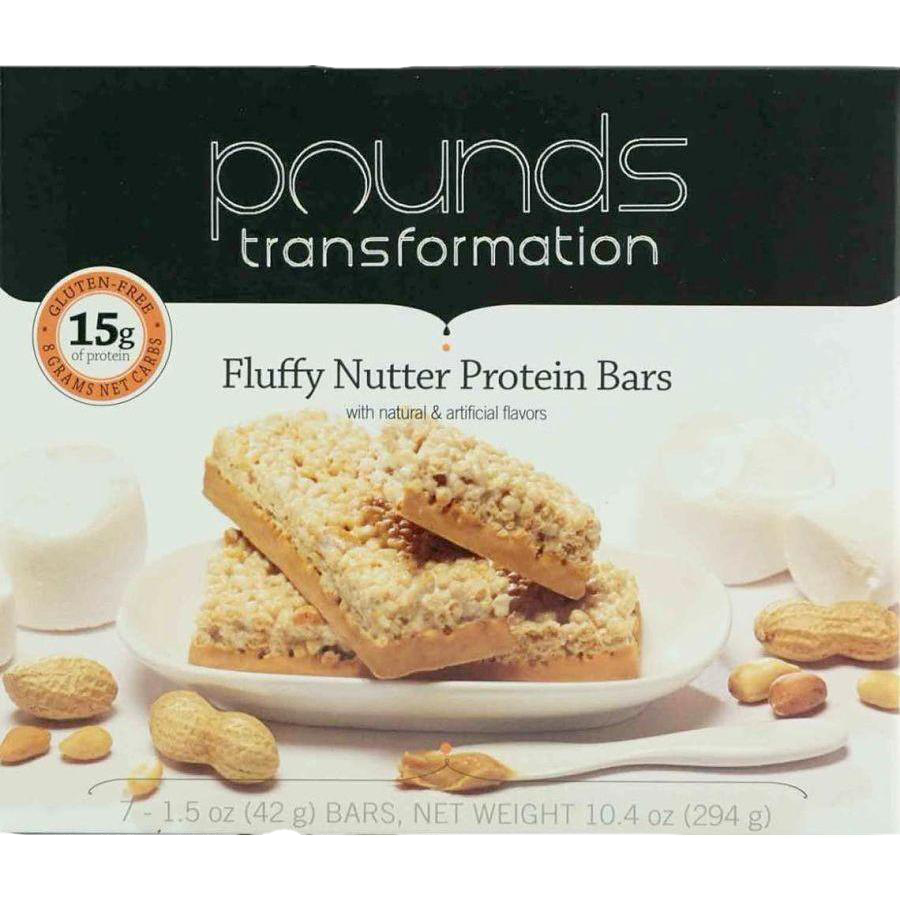Pounds Fluffy Nutter Very Low Carb Protein Diet Bars - 7/box - Pounds Transformation