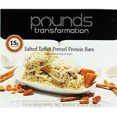 Pounds Protein Bar Very Low Carb - Salted Toffee Pretzel - 7/box - Pounds Transformation